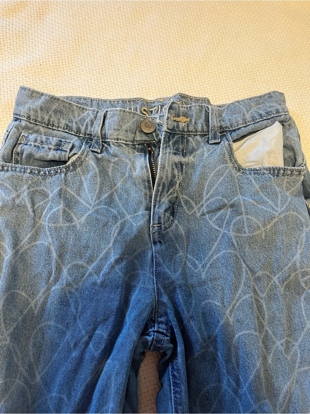Justice Blue Patterned Kids' Jeans